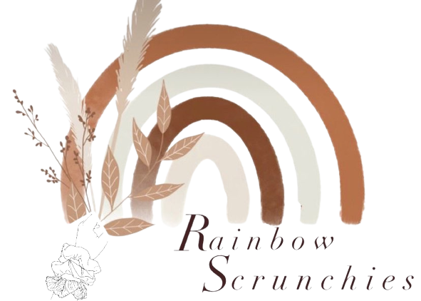 Rainbow scrunchies