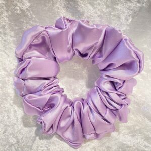 Λιλά Σατέν Scrunchies