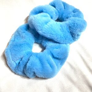 Γούνινο Χουχουλιάρικο Μπλε Super Soft Scrunchies
