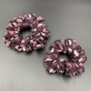 Μωβ Σκούρο Εμπριμέ Scrunchies