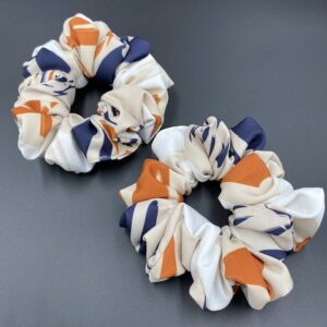 Μπεζ Εμπριμέ Scrunchies